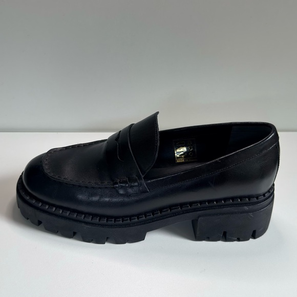 Free People Womens Loafers Shoes Lyra Lug Platform Black Leather EU 38.5 US 8 - Picture 6 of 15